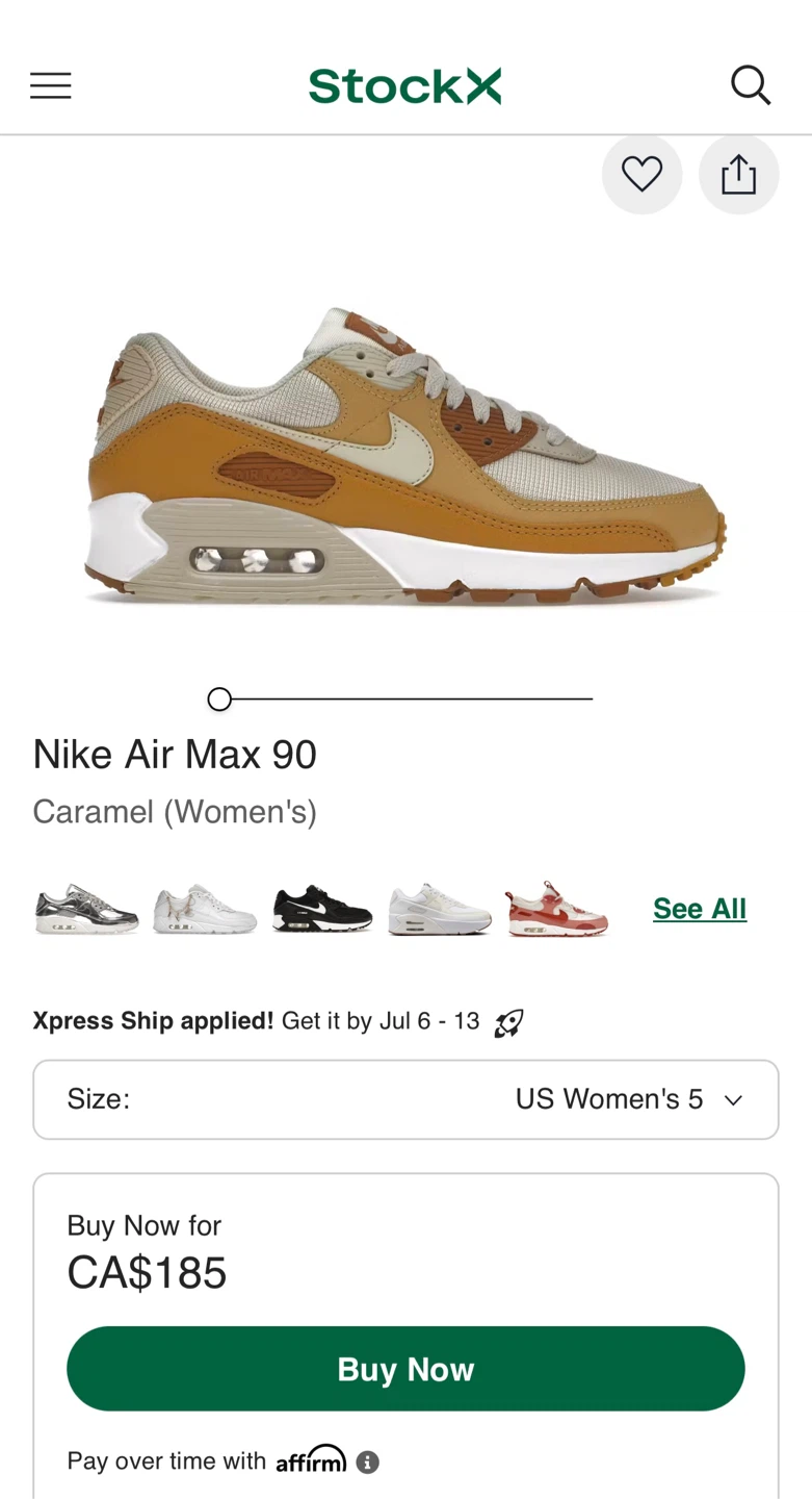Nike Air Max 90 Caramel Women's Shoes