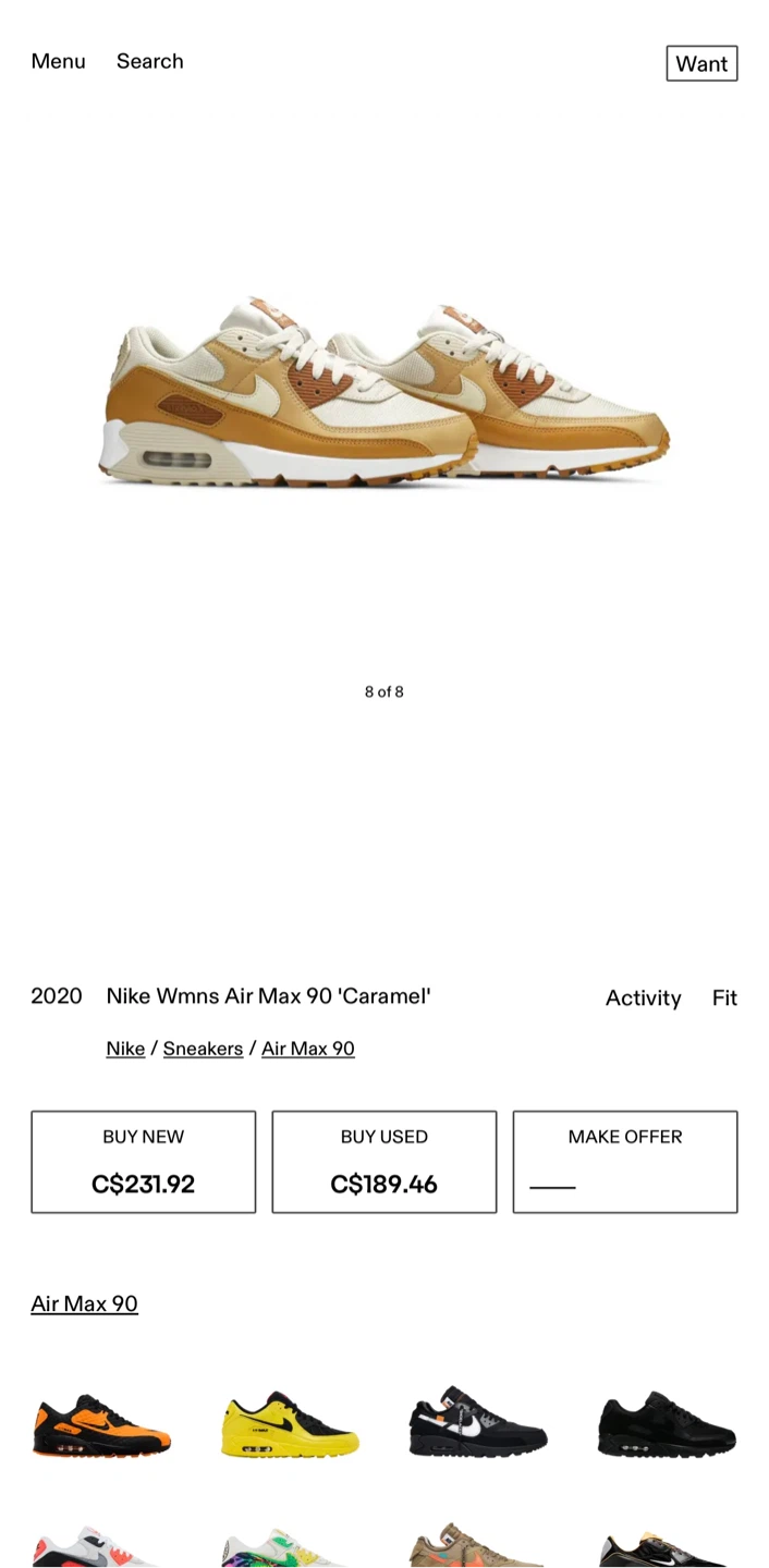 Nike Air Max 90 Caramel Women's Shoes - photo 2