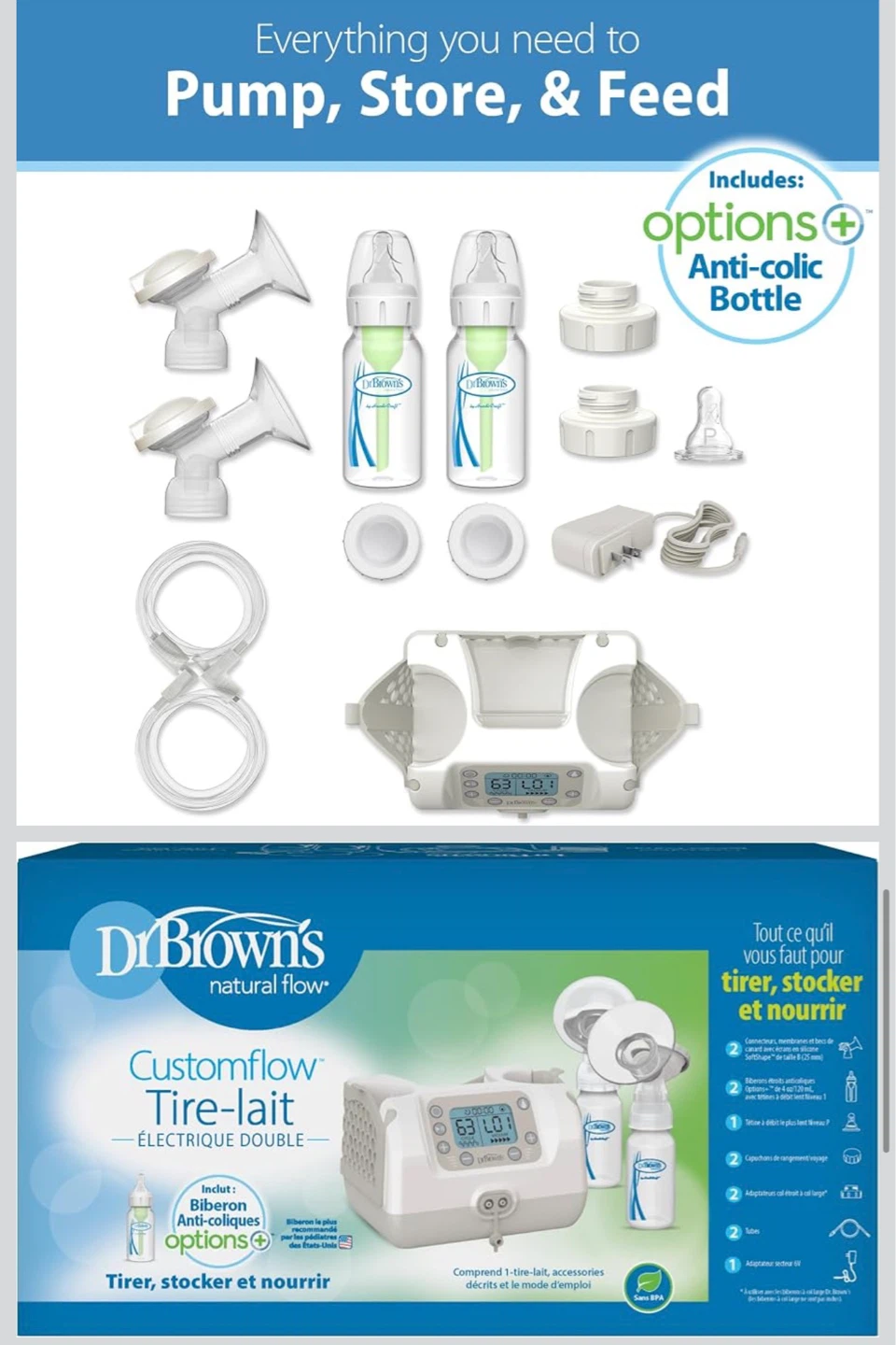 Dr. Brown's Customflow Double Electric Breast Pump - photo 4