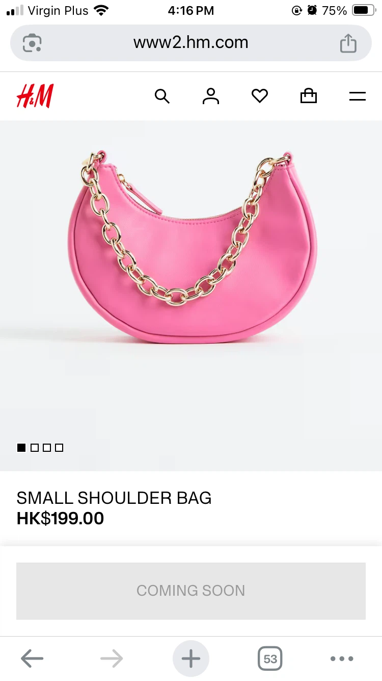 H&M Pink Shoulder Bag with Gold Chain (Retails for $199) - photo 4