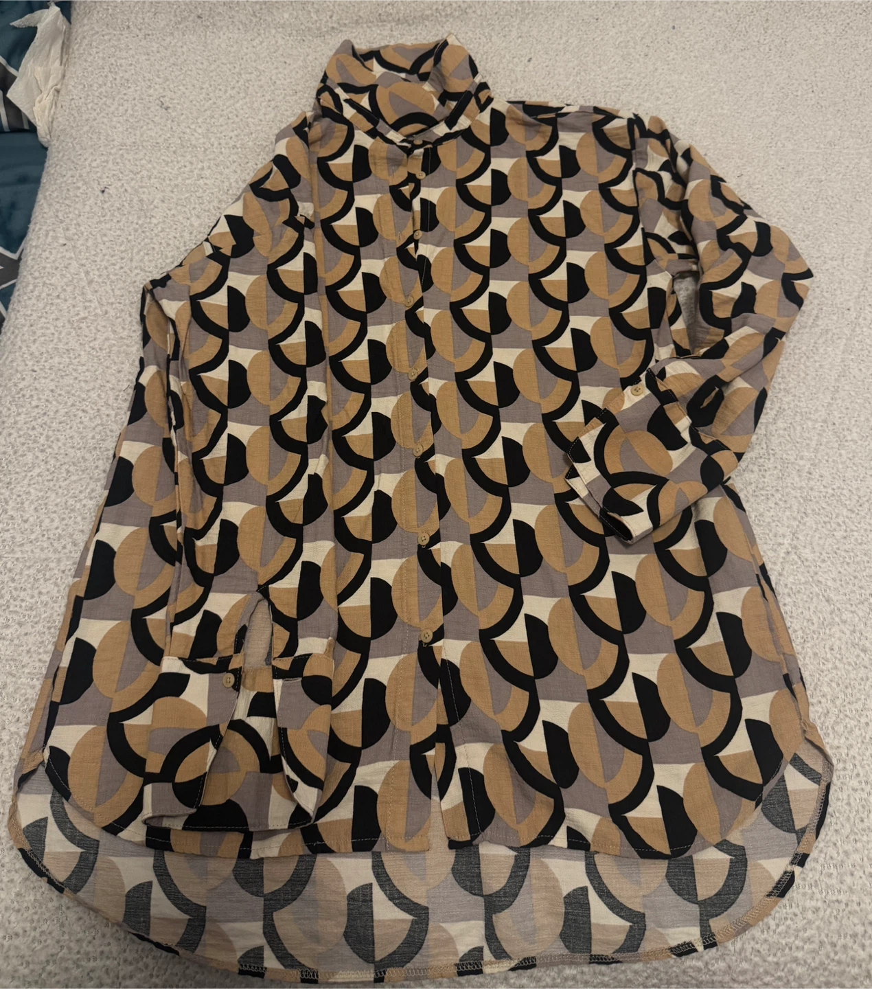 Printed Button-Up Shirt