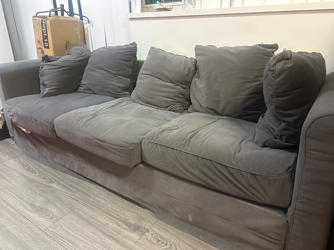 Grey 3-Seater Sofa