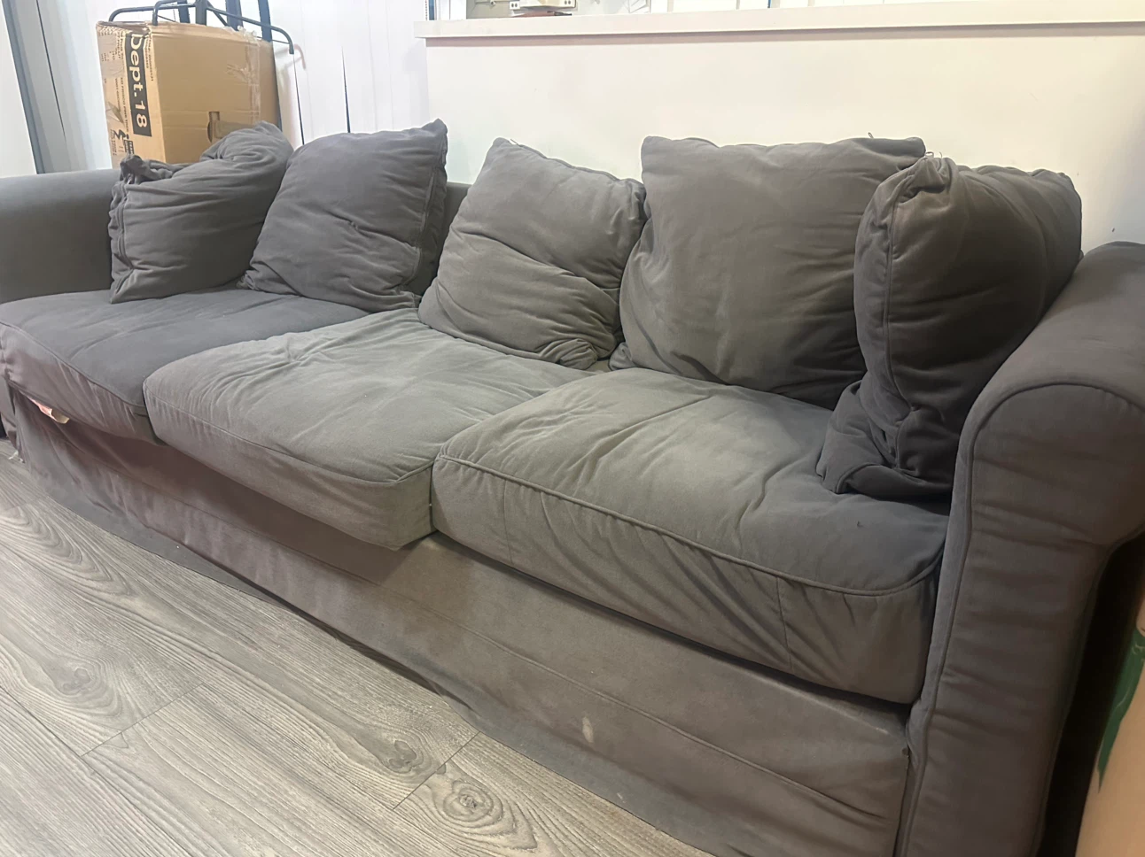Grey 3-Seater Sofa - photo 2