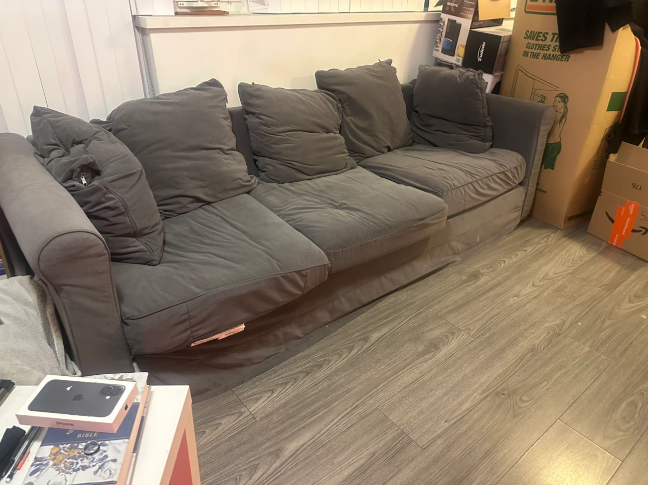 Grey 3-Seater Sofa - photo 3