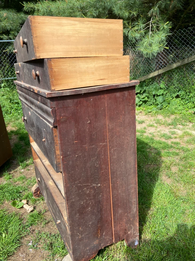 Vintage Dark Wood Dresser - photo 2