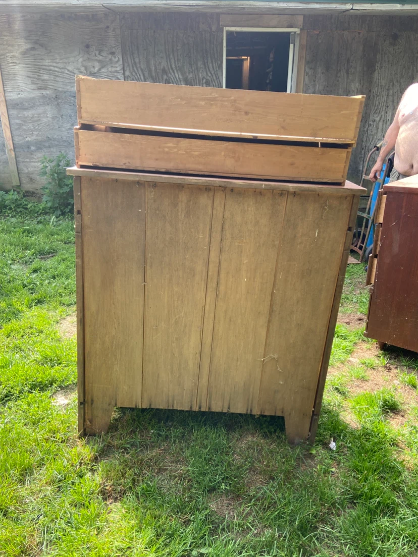 Vintage Dark Wood Dresser - photo 3