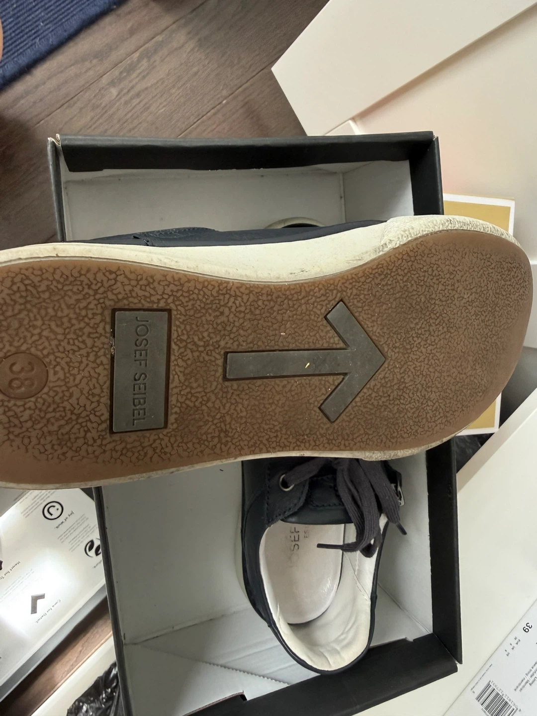 Josef Seibel Navy Leather Sneakers - photo 2