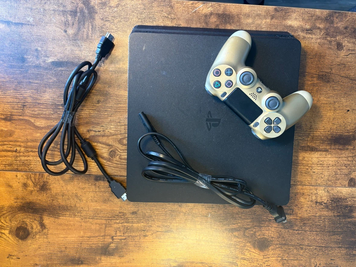 Sony PlayStation 4 Slim Console with Gold Controller