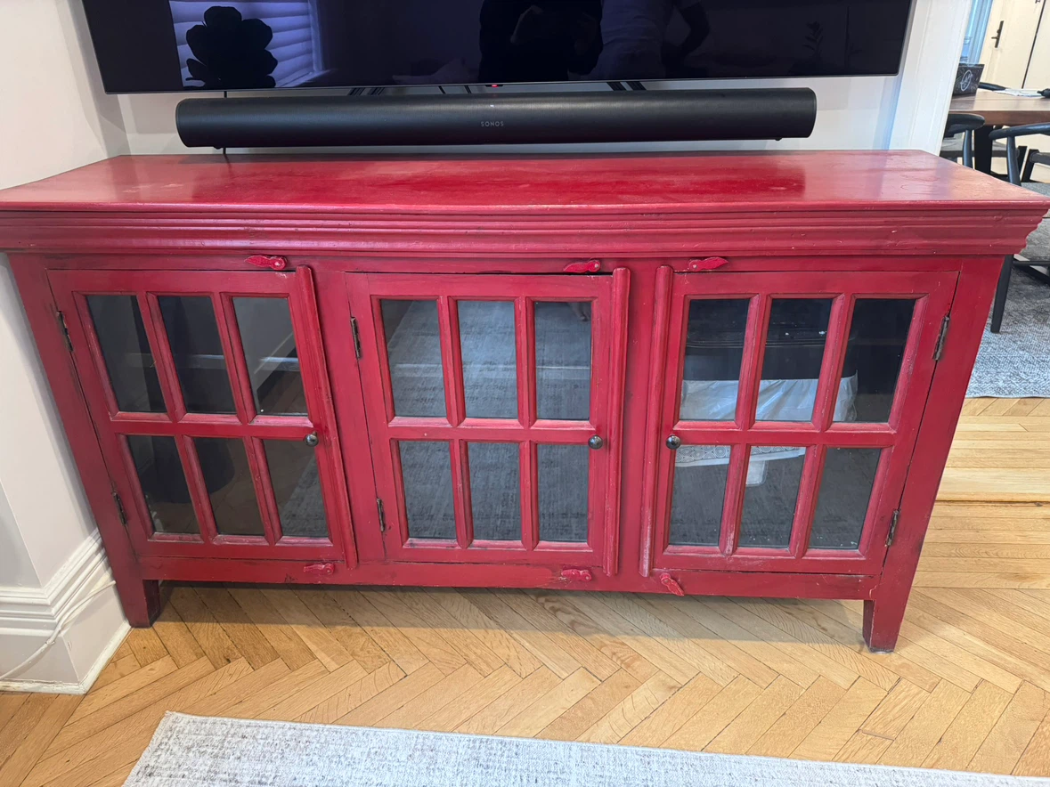 Crate & Barrel Solid Wood TV Console – Great Refinish Project