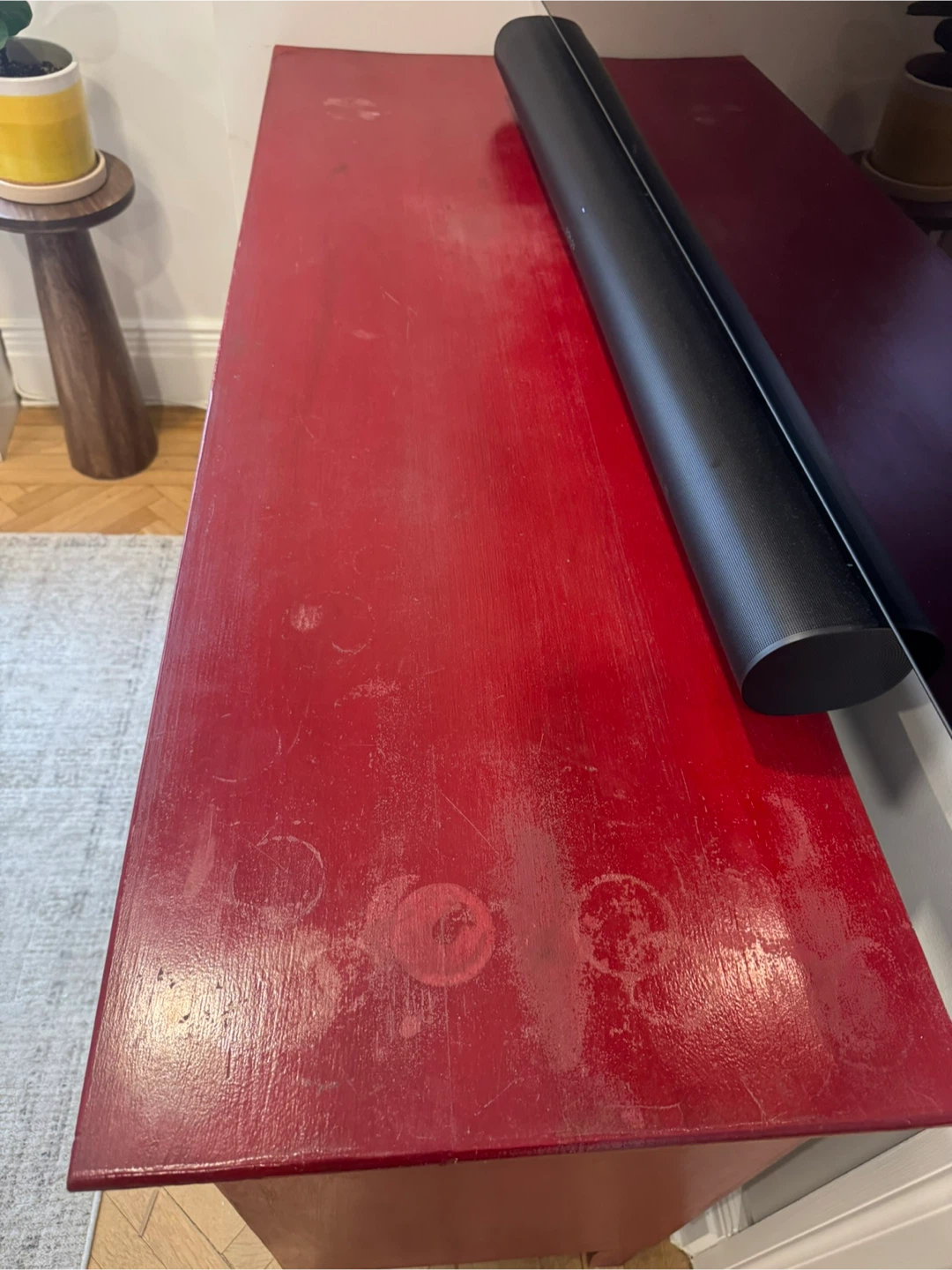 Crate & Barrel Solid Wood TV Console – Great Refinish Project - photo 3