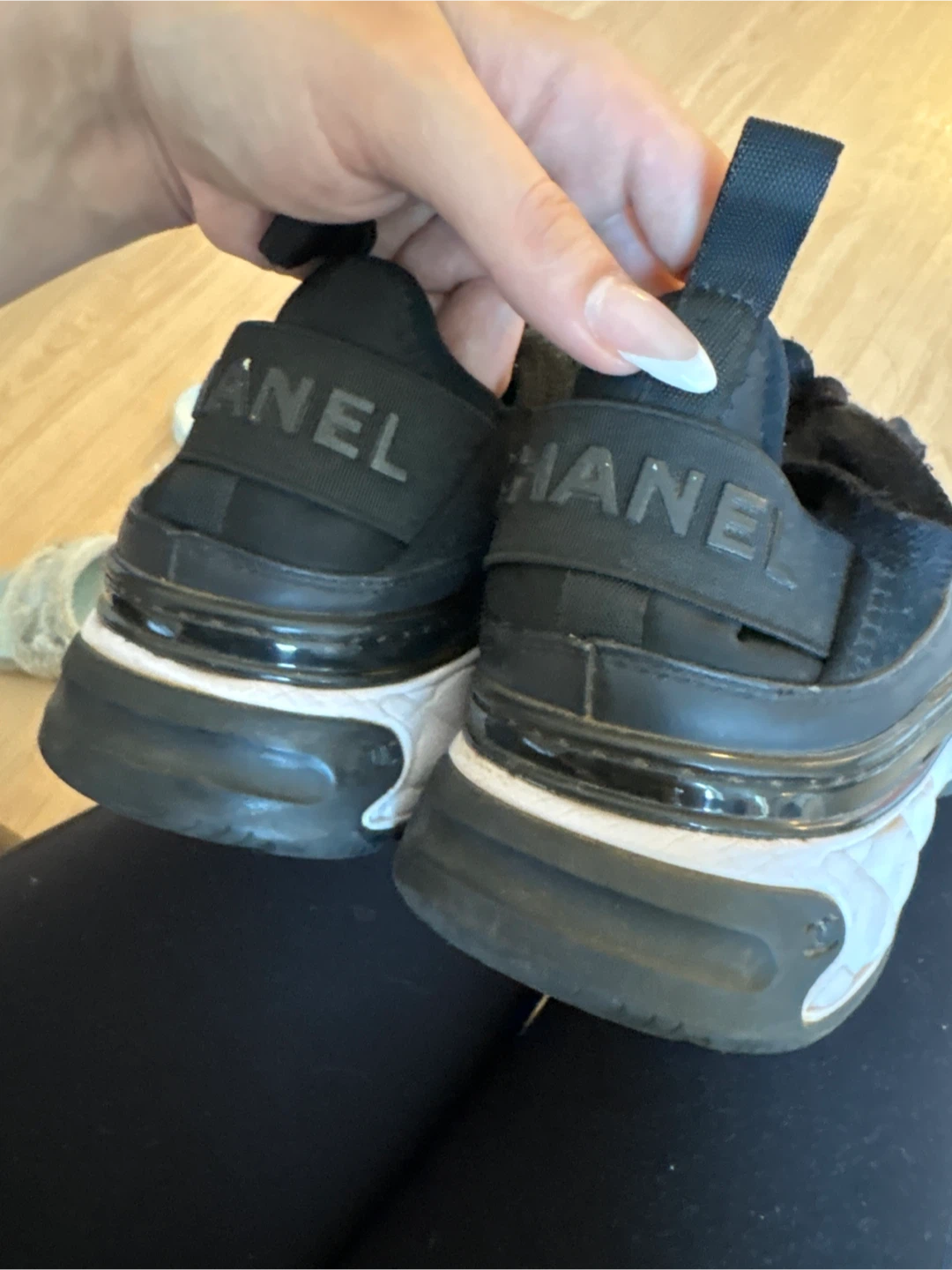 CHANEL Black Chunky Sneakers size 42 woman’s 11 - photo 4