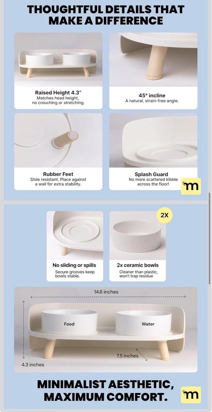 Pet food and water bowl - photo 4