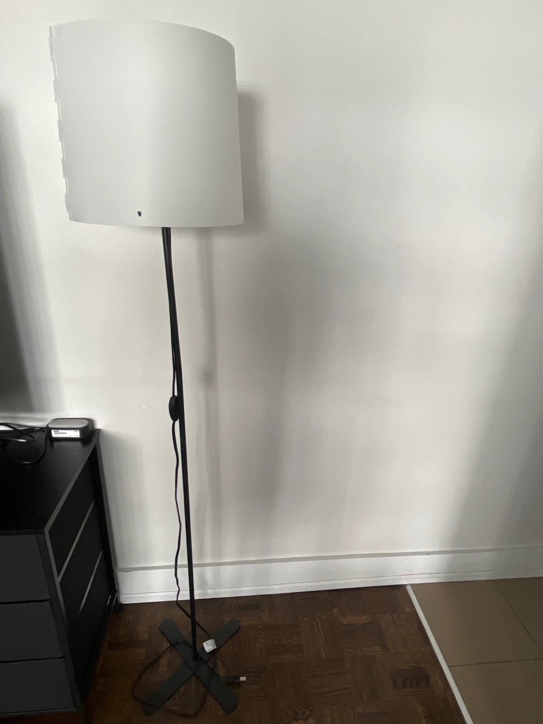 Floor Lamp with White Shade
