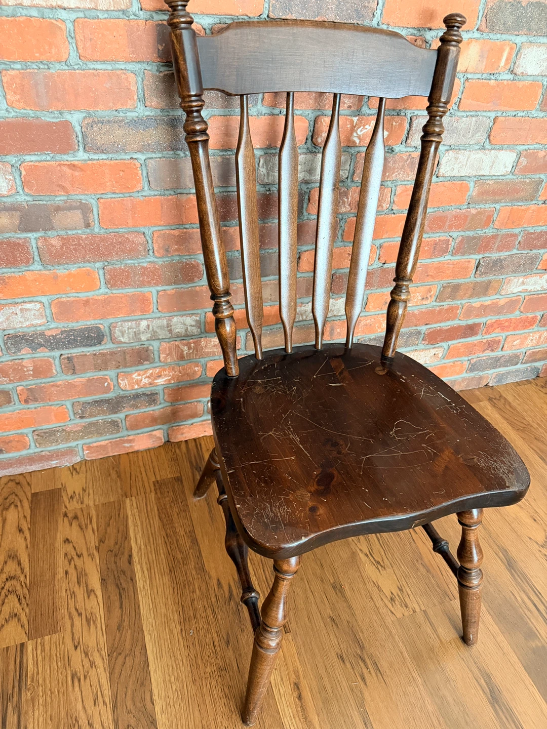 Wooden Spindle Back Dining Chair - photo 2