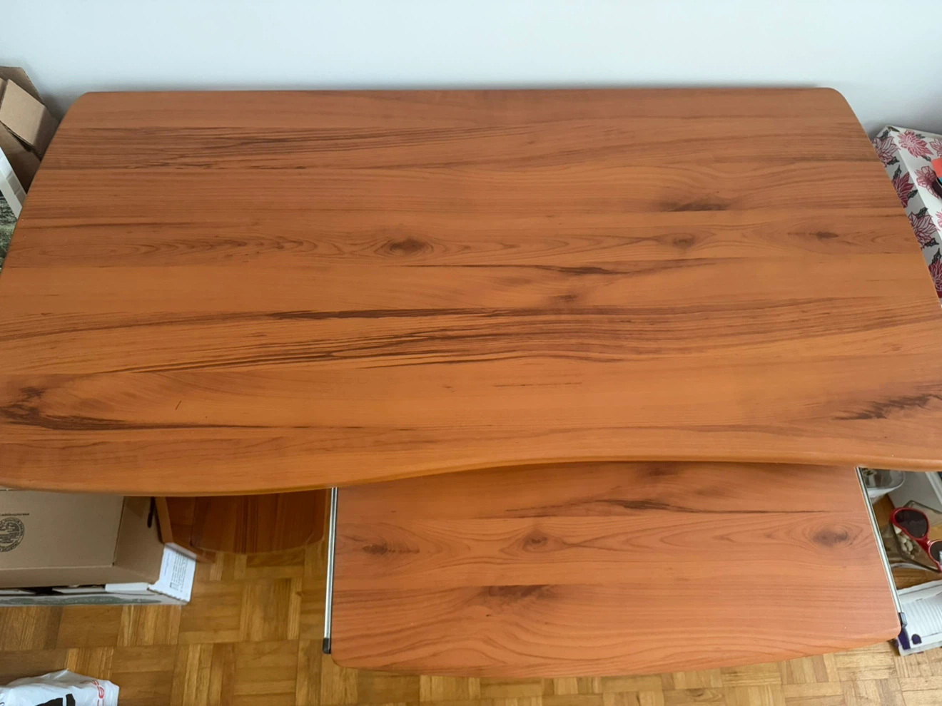Wood Computer Desk with Pull-out Keyboard Tray - photo 3