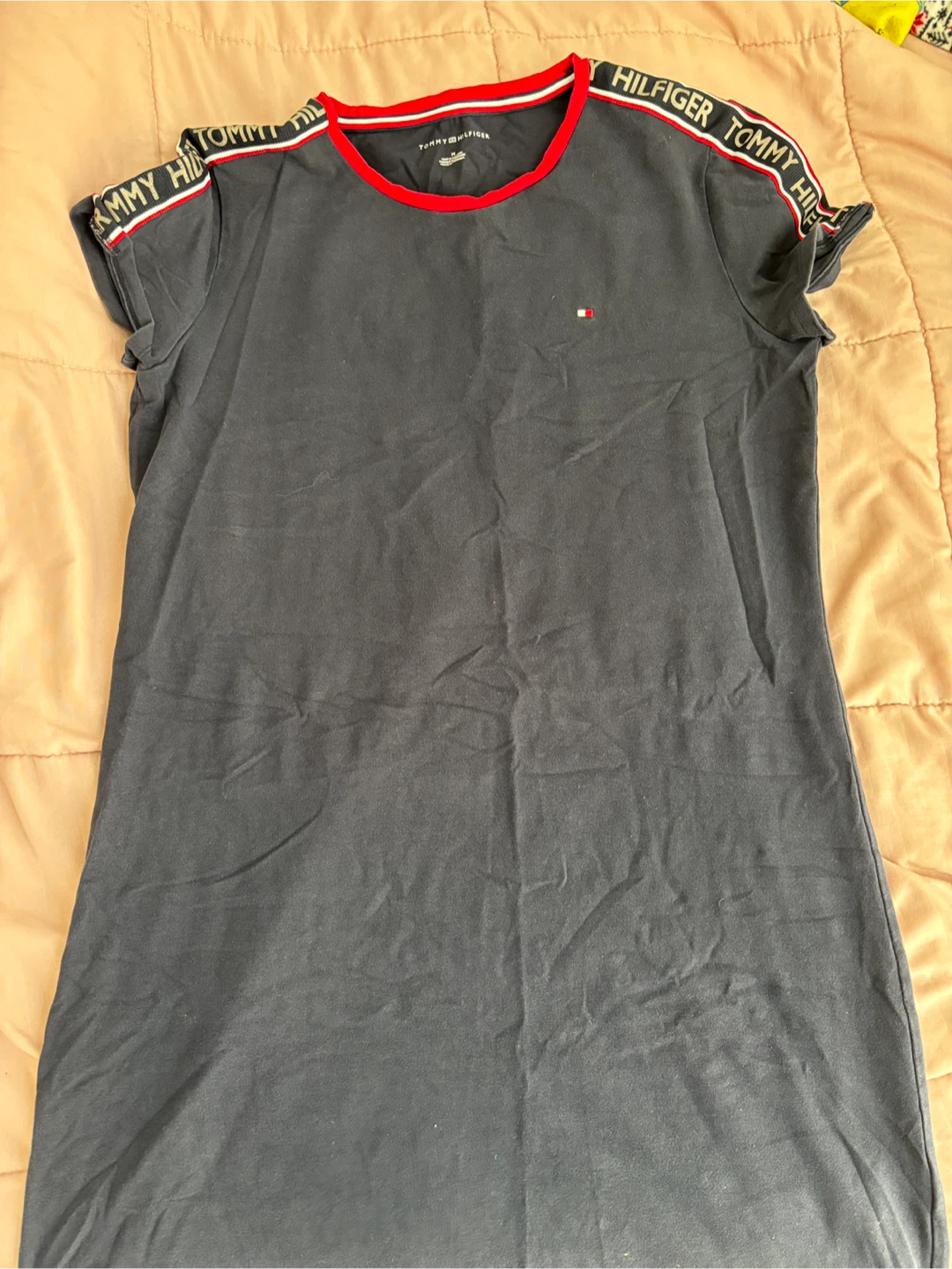 Tommy Hilfiger Women's Navy Blue T-Shirt Dress Size M