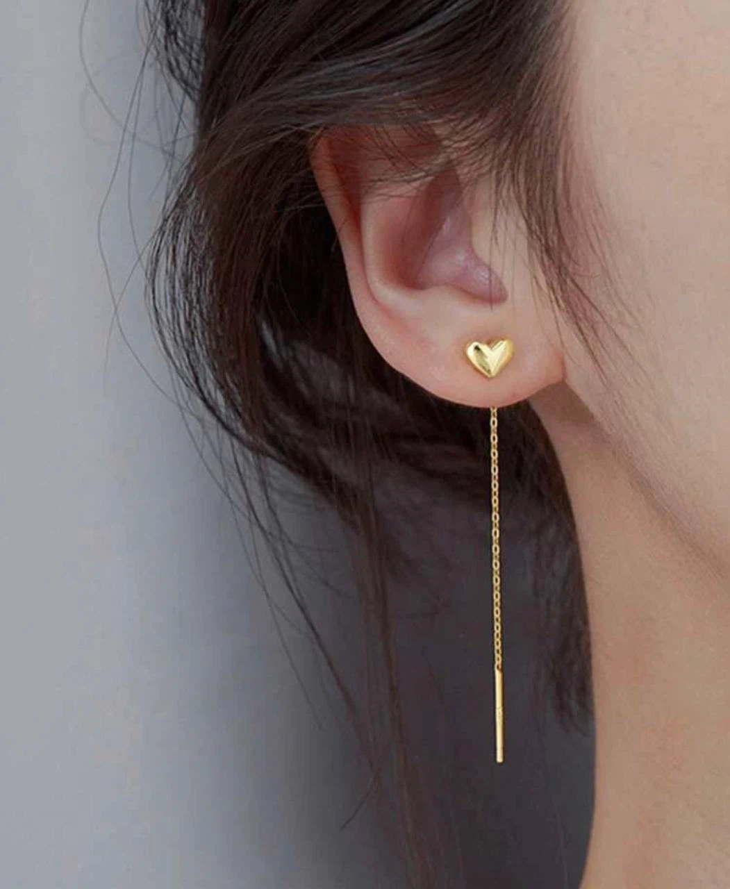 Heart decor earrings