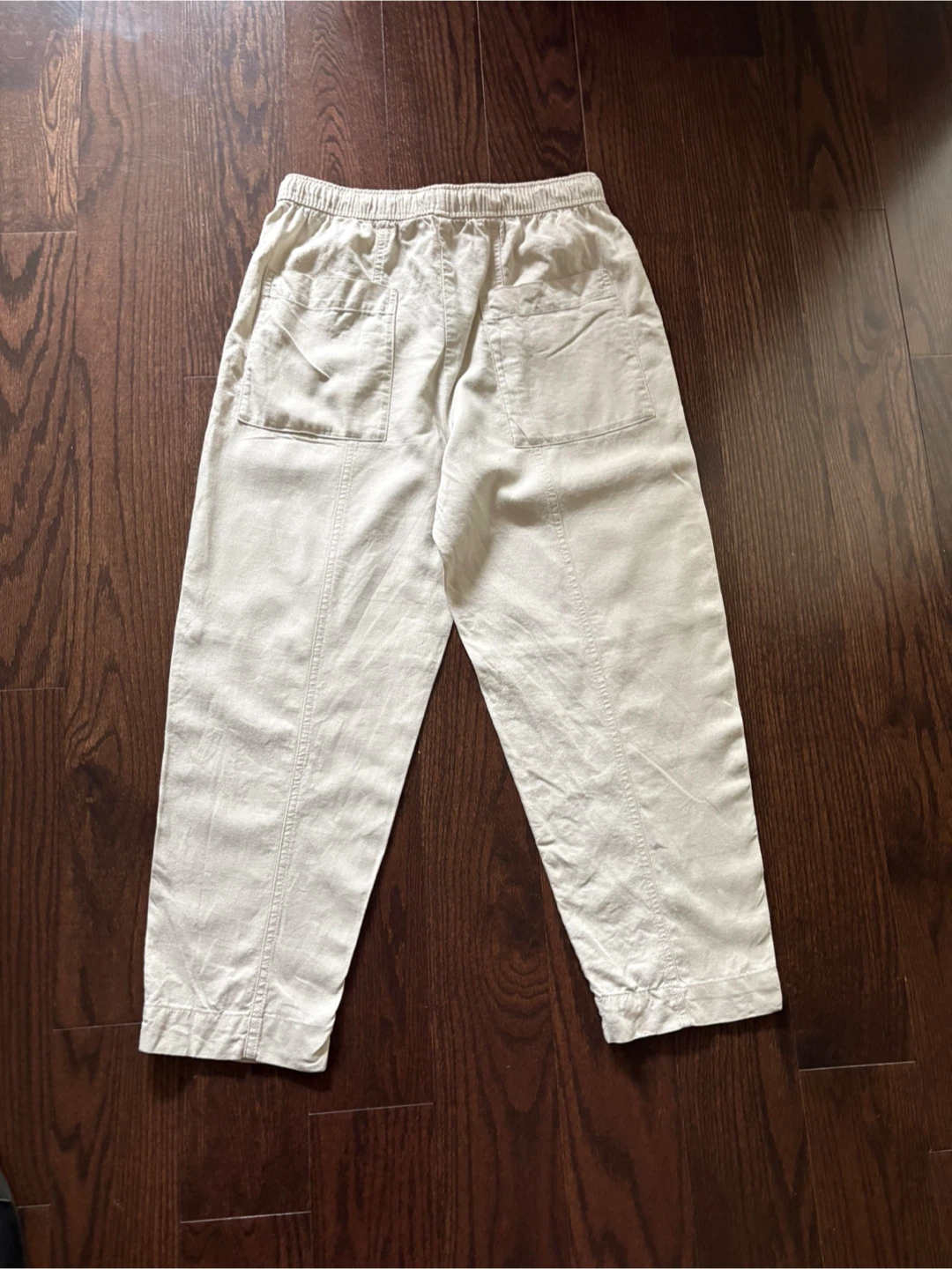 Light Beige Linen Blend Pants (Zara)