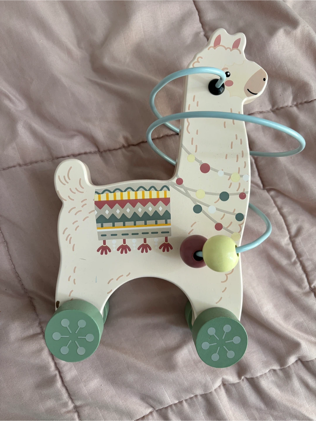 Wooden Llama Bead Maze Toy - photo 2