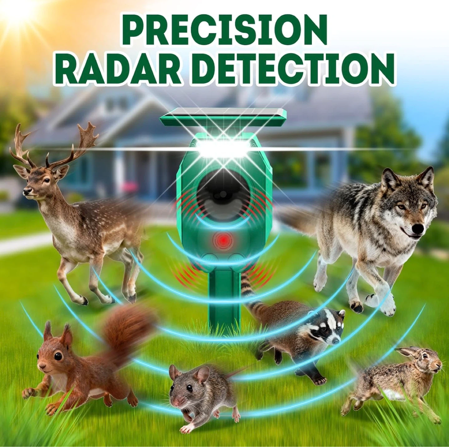 Ultrasonic Animal Repellent - Solar Powered & Waterproof - photo 3