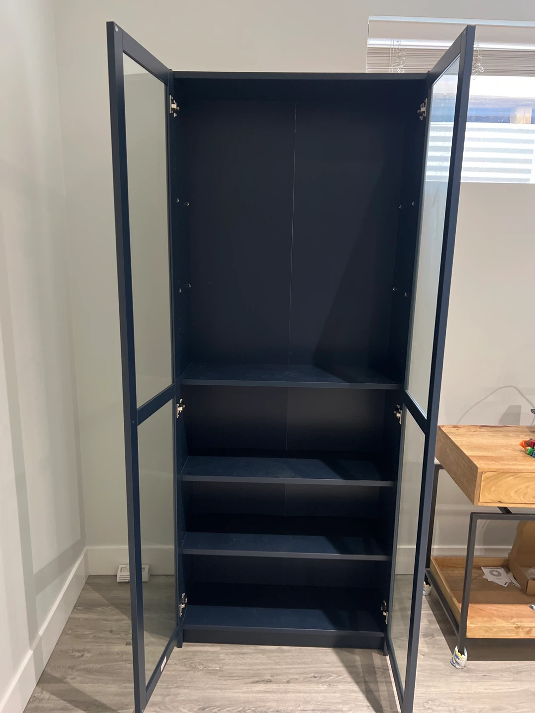 Half price! Navy Blue Display Cabinet with Glass Doors (x2) - photo 5