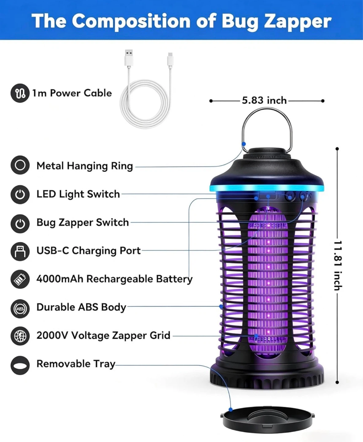 Electric Mosquito Zapper - photo 3