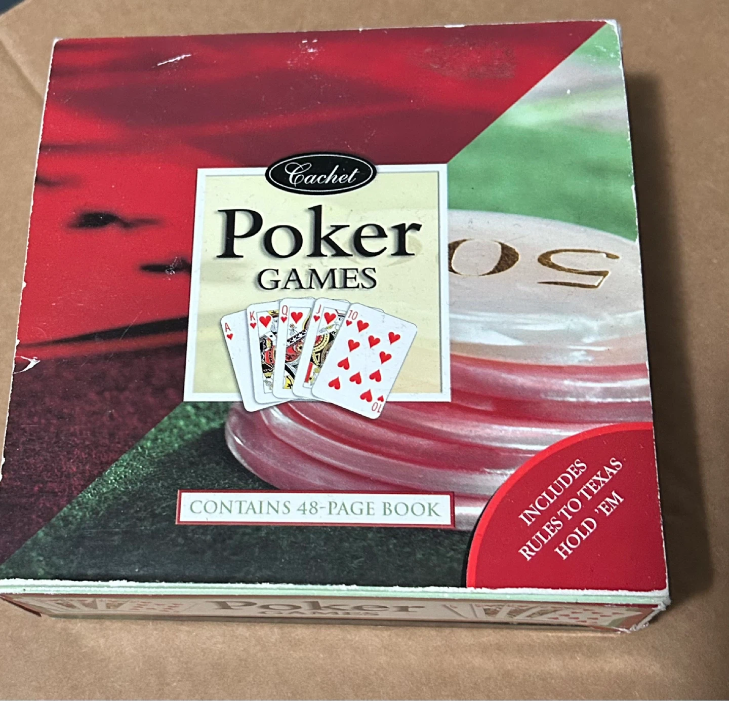 Cachet Poker Games Set with Texas Hold 'Em Rules