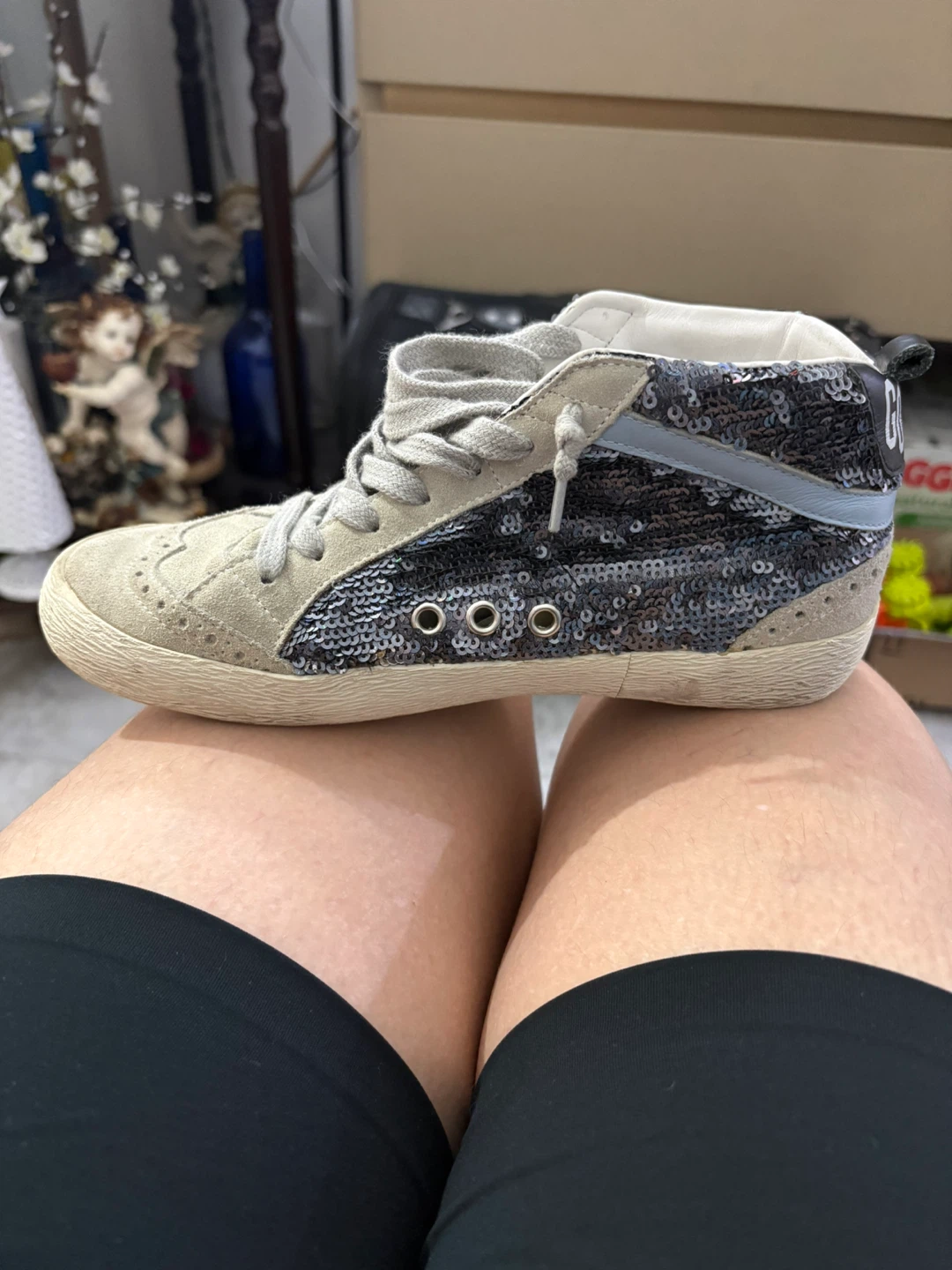 Golden Goose Mid Star Sequin Sneakers - photo 3