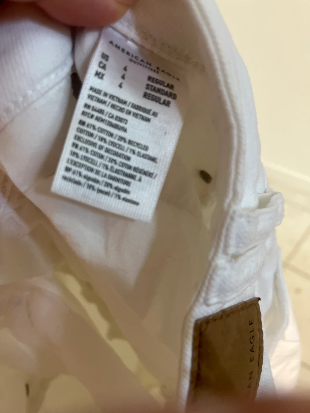 American Eagle White Cargo Pants - photo 3