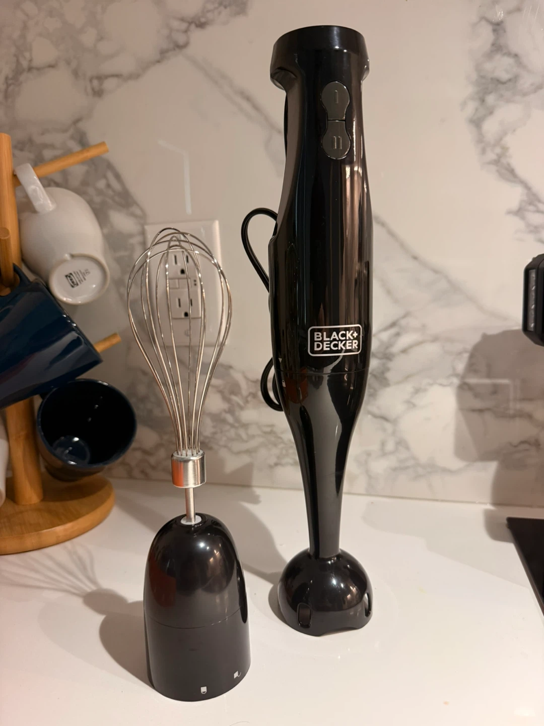 BLACK+DECKER Immersion Blender with Whisk Attachment