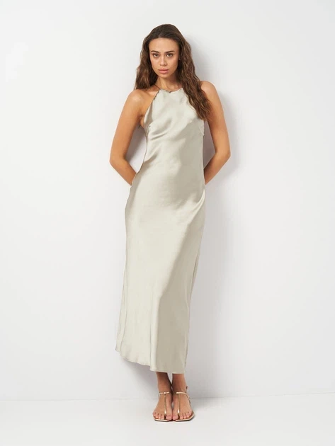Zara Sage Green Satin Slip Dress - photo 2
