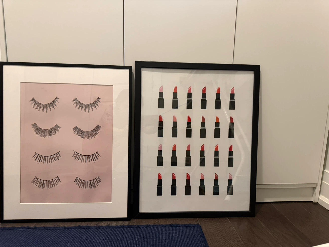 Framed Makeup Art Print - Lashes and Lipstick
