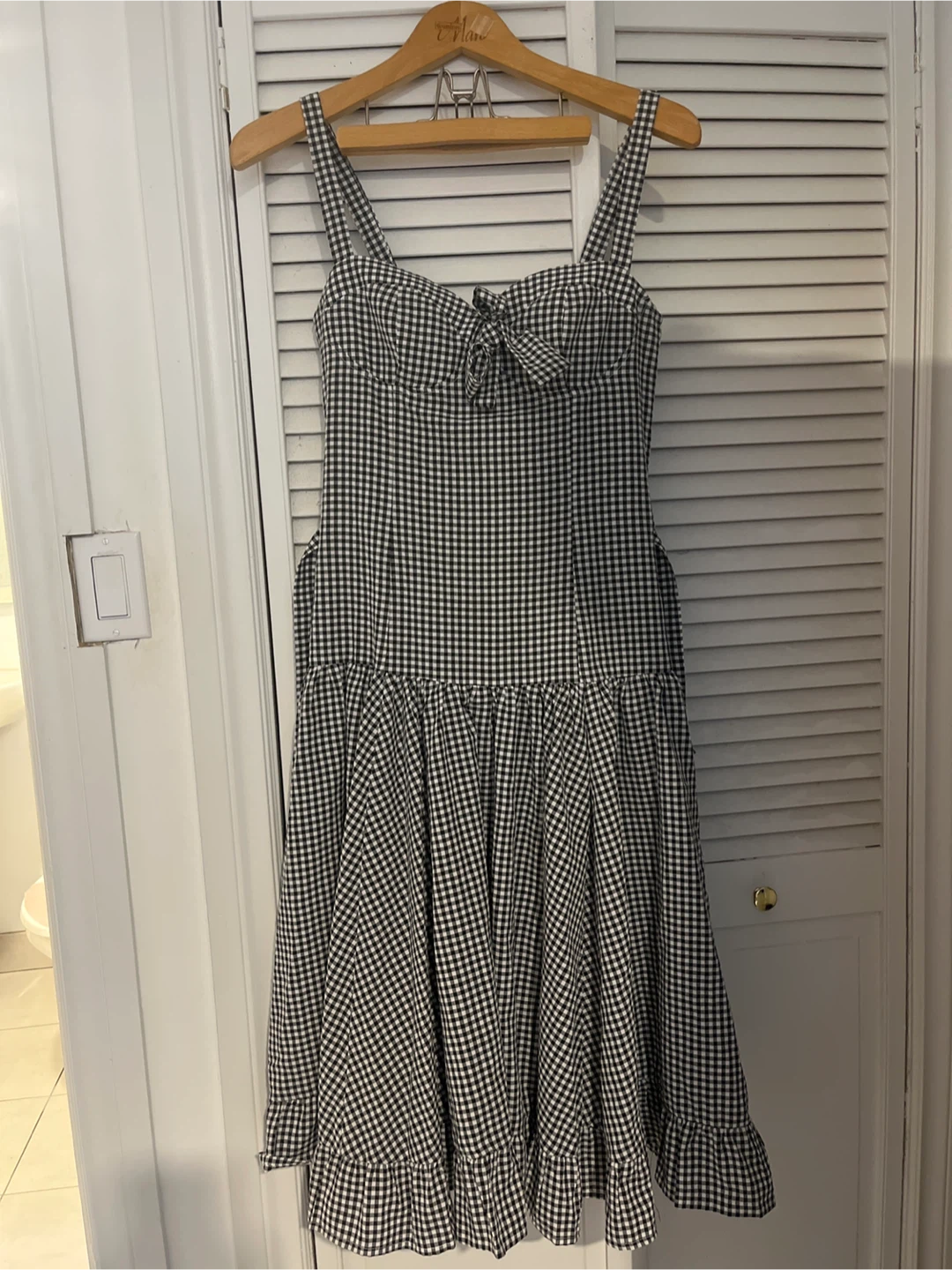 Black and White Gingham Dress