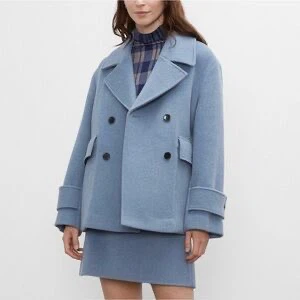 Club Monaco Blue Wool Blend Pea Coat (Retails for $200) - photo 5