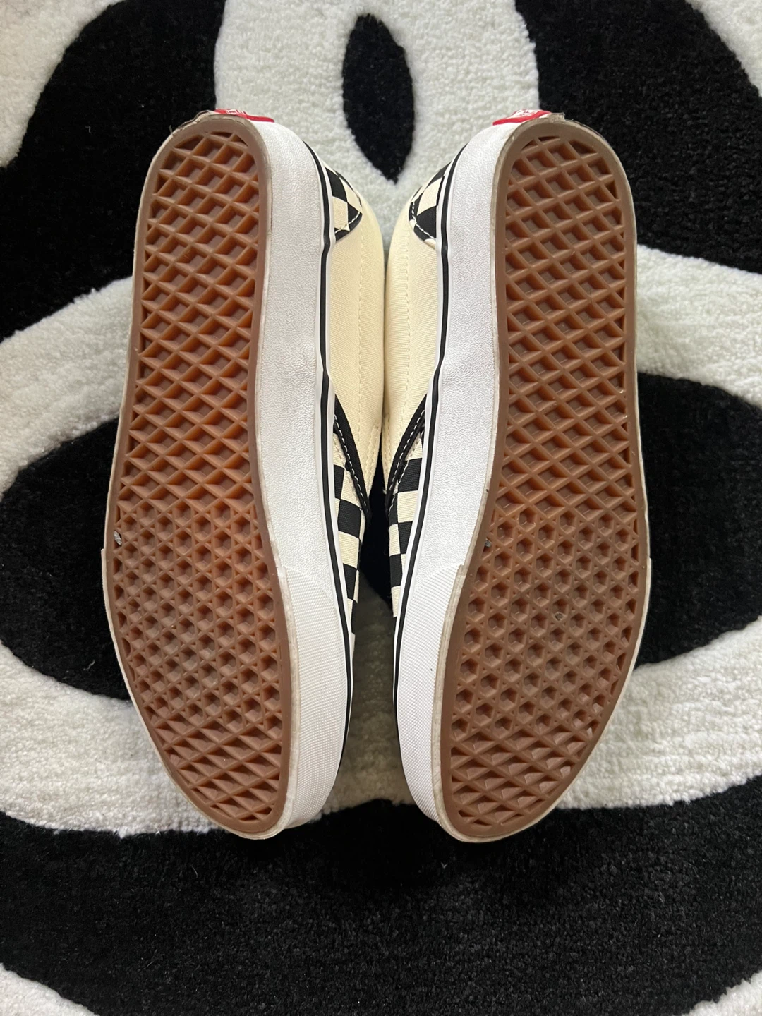 Vans Slip-On Checkerboard Cream/Black Shoes US Men's 7.5 - photo 3