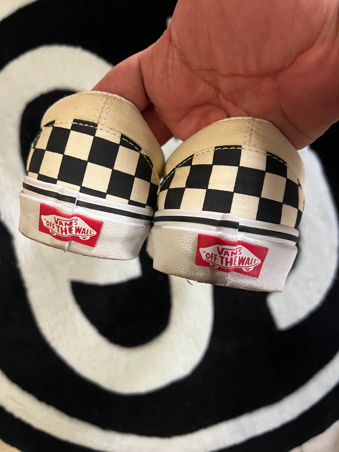 Vans Slip-On Checkerboard Cream/Black Shoes US Men's 7.5 - photo 5