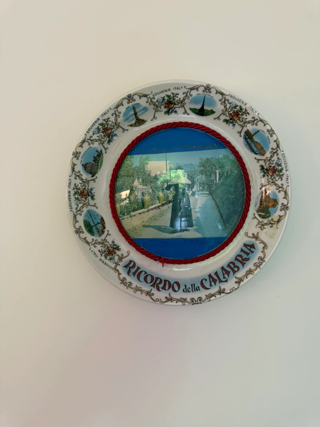 Souvenir Plate Ricordo della Calabria and wall art