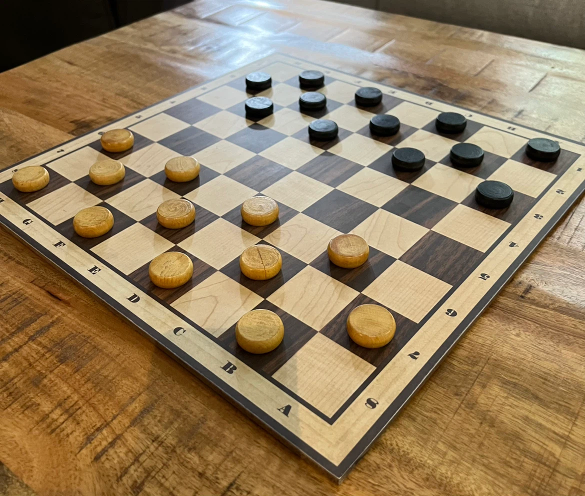 Classic Checkers Board Game Set