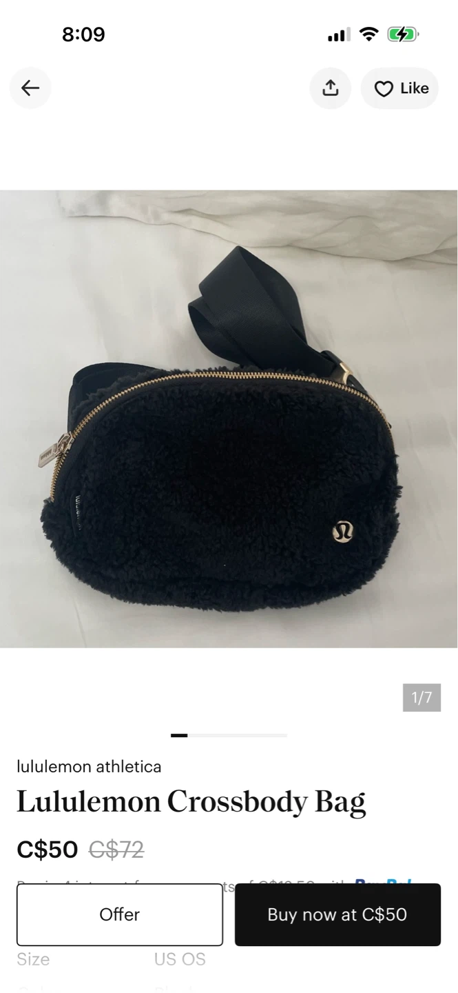 Lululemon Athletica Fleece Crossbody Bag