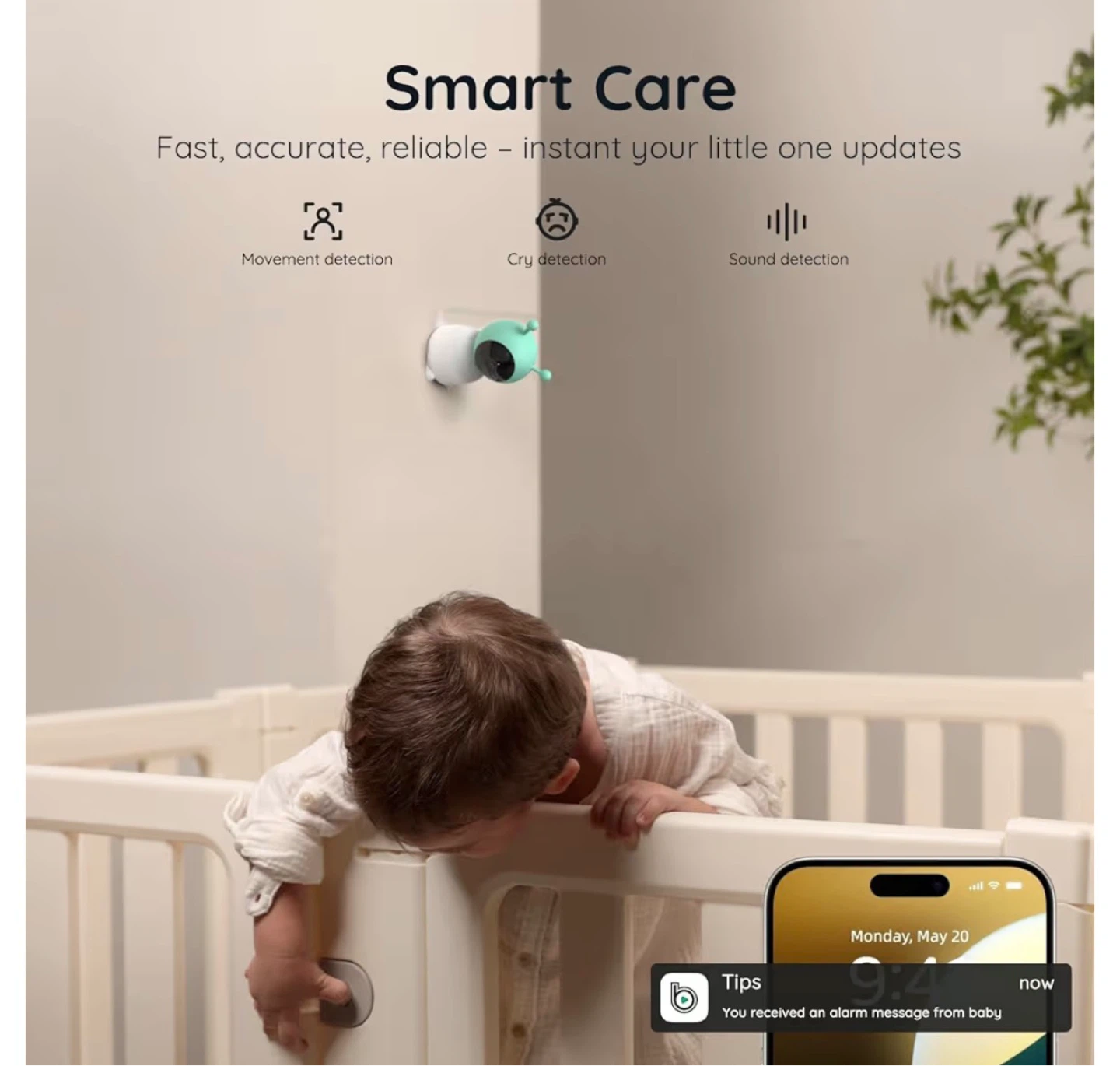 Boifun 2K Baby Monitor with 5" LCD Screen - photo 3