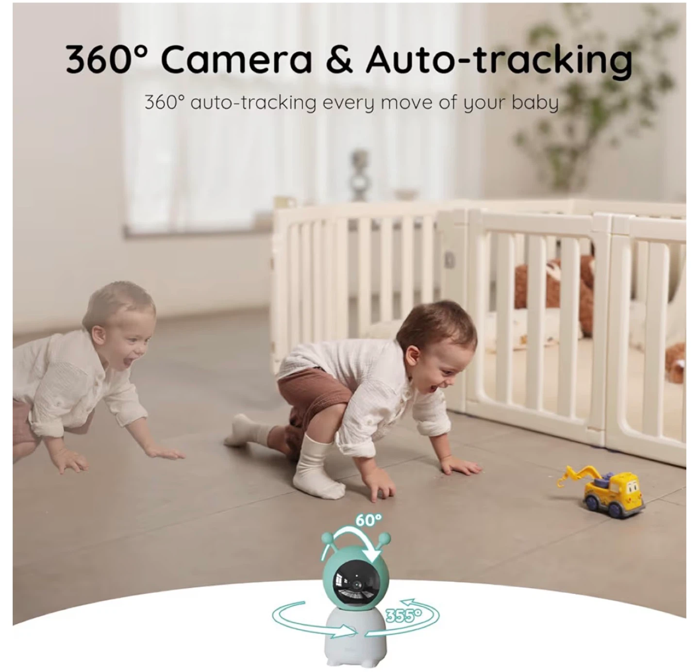 Boifun 2K Baby Monitor with 5" LCD Screen - photo 4