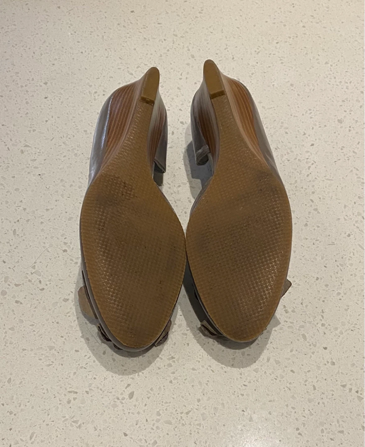 Nine West Women's Grey Wedge Heels with Flower Detail - photo 3