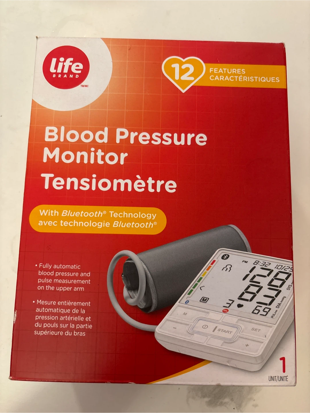 Life Brand Blood Pressure Monitor with Bluetooth