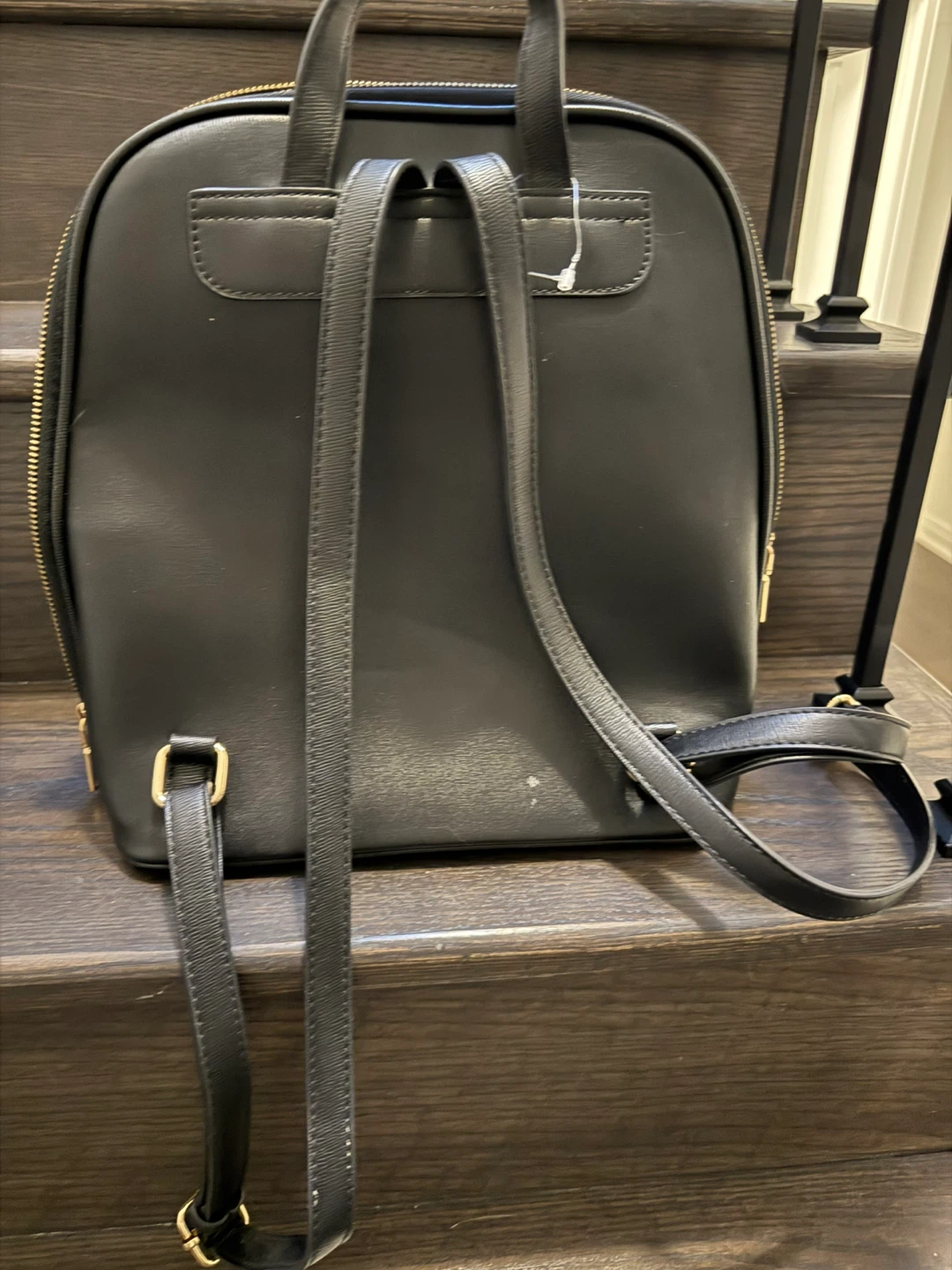 Mizztique Black Faux Leather Backpack - photo 2
