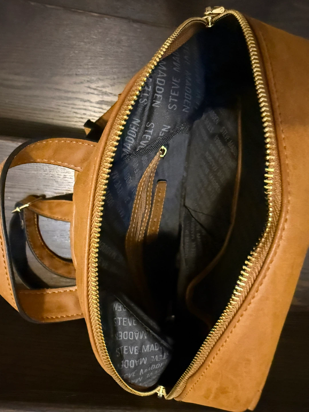 Steve Madden Tan Faux Leather Backpack - photo 4
