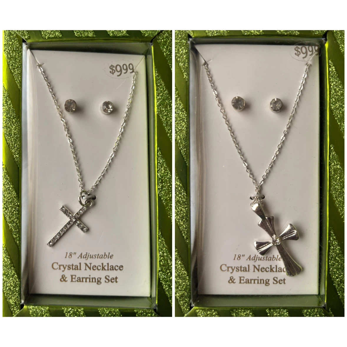 2 Crystal Necklace & Earring Sets
