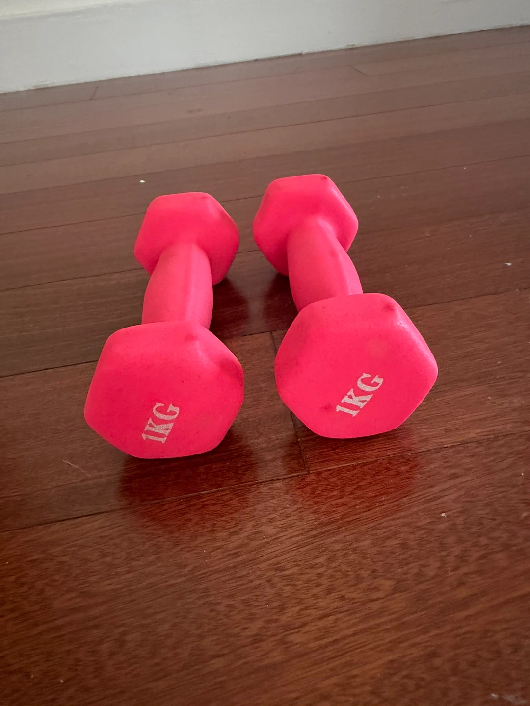 Pair of 1KG Pink Dumbbells