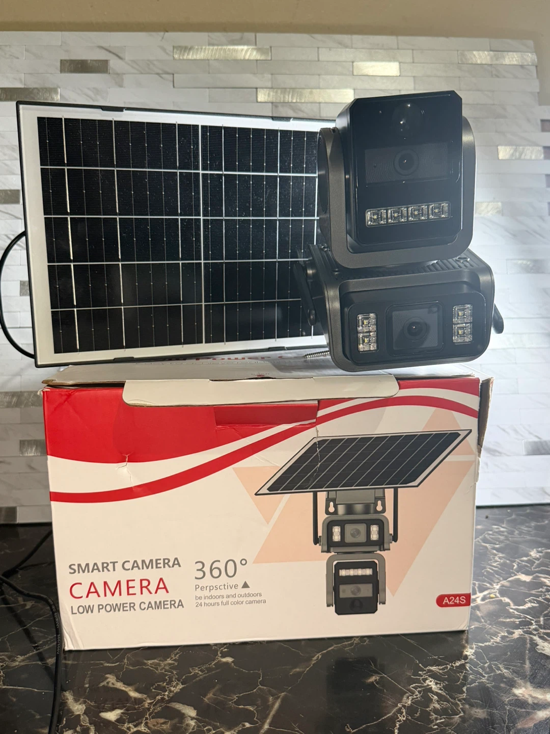 Smart Solar Powered Security Camera with 360 Perspective