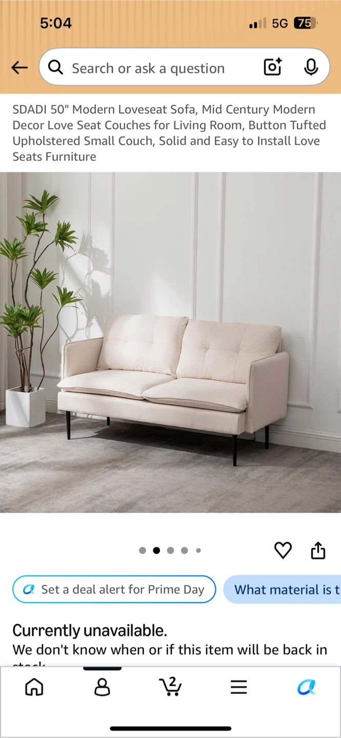 50" Loveseat Sofa - photo 3