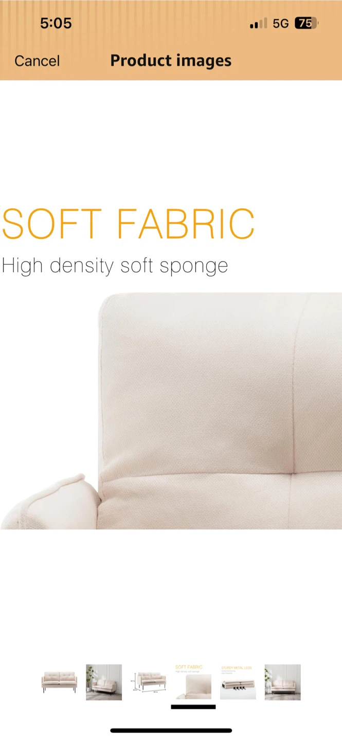 50" Loveseat Sofa - photo 5